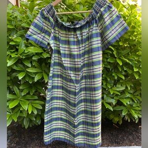 Silk plaid summer dress